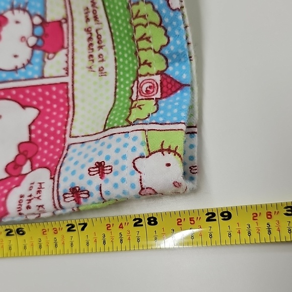 Hello Kitty Pink and Green Flannel Pajama Bottoms 2 Sizes, L & XL - Picture 8 of 8